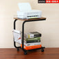 2-Tier Iron Rolling Side Table — Movable Sofa & Coffee Stand