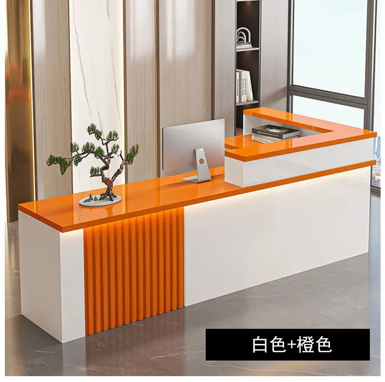 Nordic Luxury Reception Desk with LED Lighting Jonine’s Corner