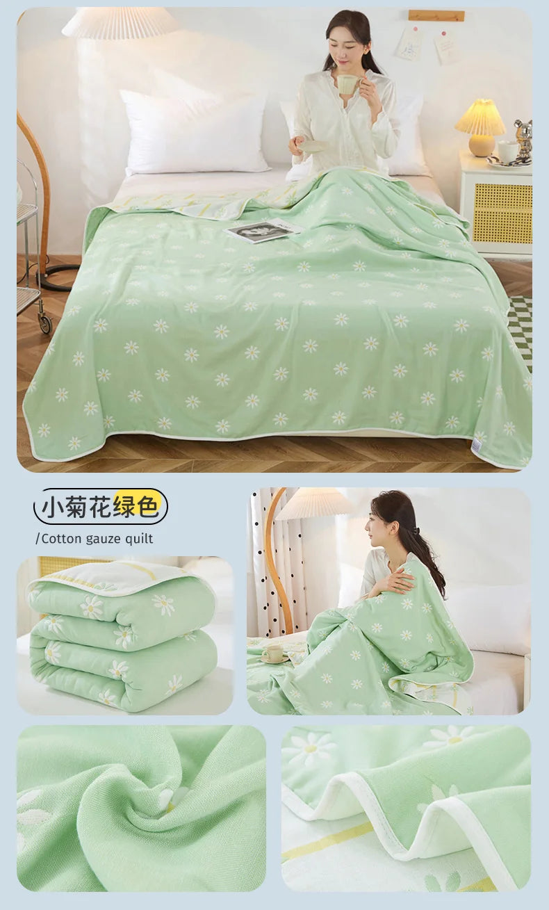 Cotton Gauze Summer Quilt — Solid