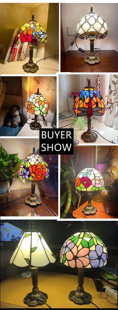 Old World Glow — European Retro Art Glass LED Desk Lamp