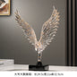 Gold Angel Wing Sculpture — Abstract Resin Figurine for Home Décor & Shelf Styling