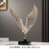 Gold Angel Wing Sculpture abstract resin figurine with metallic gold finish for home décor