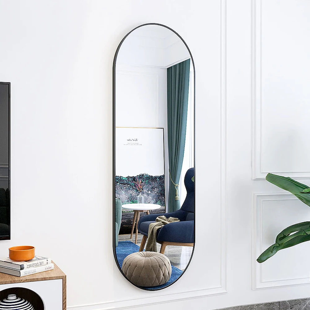 The Mirror That Opens the Room — Oversized Oval Full-Length Mirror