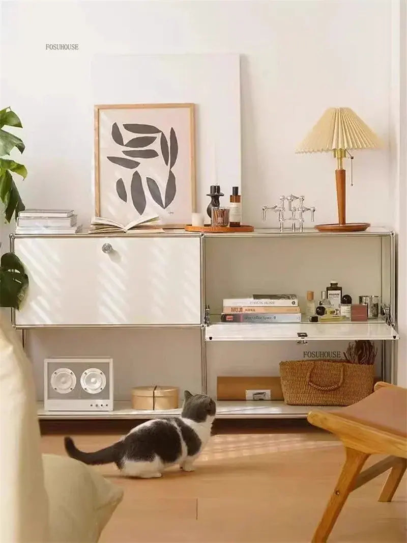 MLG Modern Dual Cabinet – Wood & Acrylic Living Room Storage