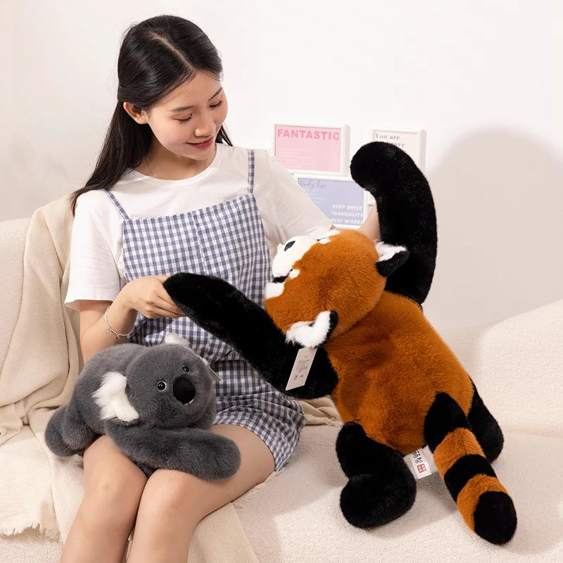 Long-Arm Forest Animal Plush Pillow — Stuffed Toy & Room Accent