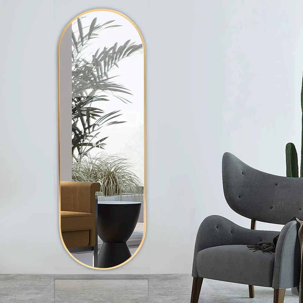 The Mirror That Opens the Room — Oversized Oval Full-Length Mirror