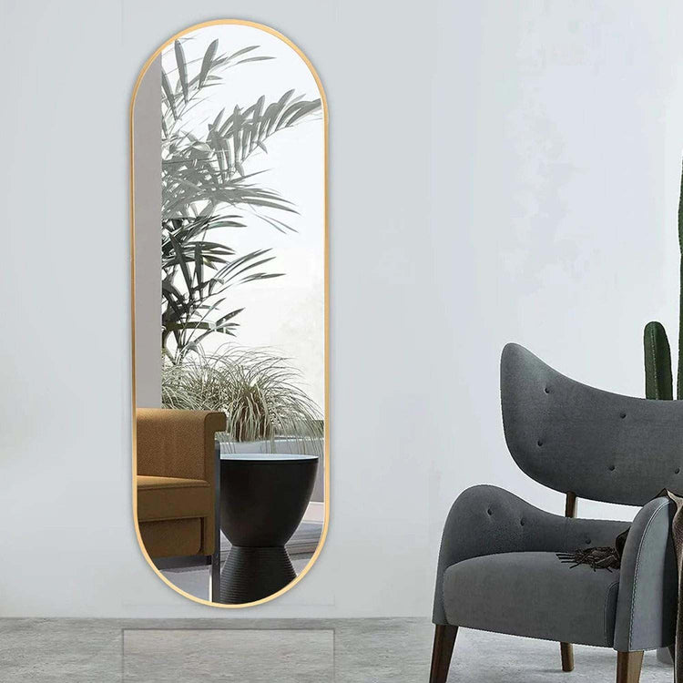 The Mirror That Opens the Room — Oversized Oval Full-Length Mirror