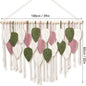 Boho Home Decoration, Macrame Tapestry Macrame Leaf Feather Wall Hanging Decor for Living Room Bedroom, Boho Wall Art Home Decor