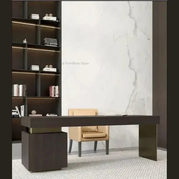 Italian Minimalist Luxury Study Desk — Jonine’s Corner – Elegant Home Office