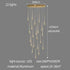 Modern Branch Shaped Gold Bar Staircase Long Chandelier For Duplex Living Room Dining Room Restaurant Home Decor Lustre Fixtures