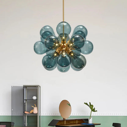 Suspended in Light — Designer Glass Bubble Chandelier for Bedroom &amp; Living Room