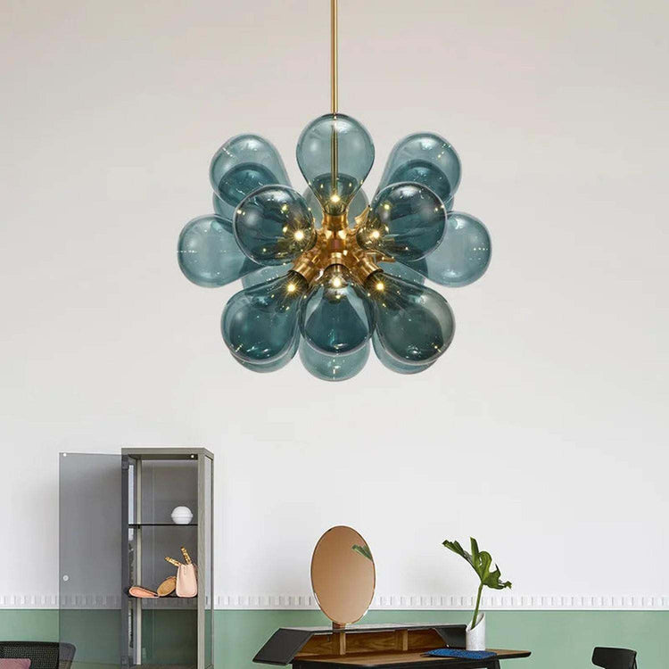 Suspended in Light — Designer Glass Bubble Chandelier for Bedroom & Living Room