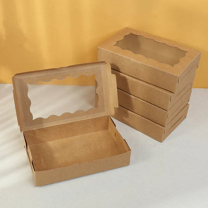 5-20pcs Gift Boxes With Window Birthday Party Chocolate Candy Cookie Gift Packaging Wedding Supplies Baby Shower Christmas Decor Jonine’s Corner