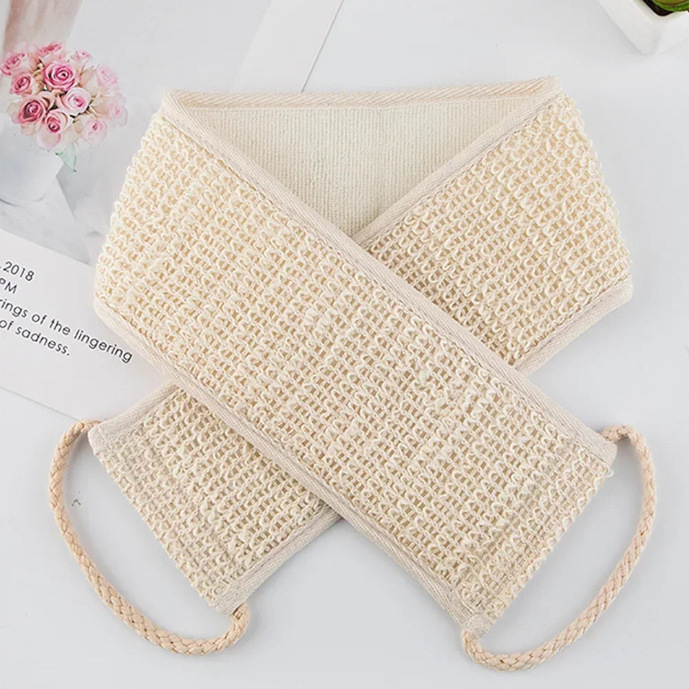 The Deep Clean — Sisal Back Scrubber Belt for Shower Exfoliation