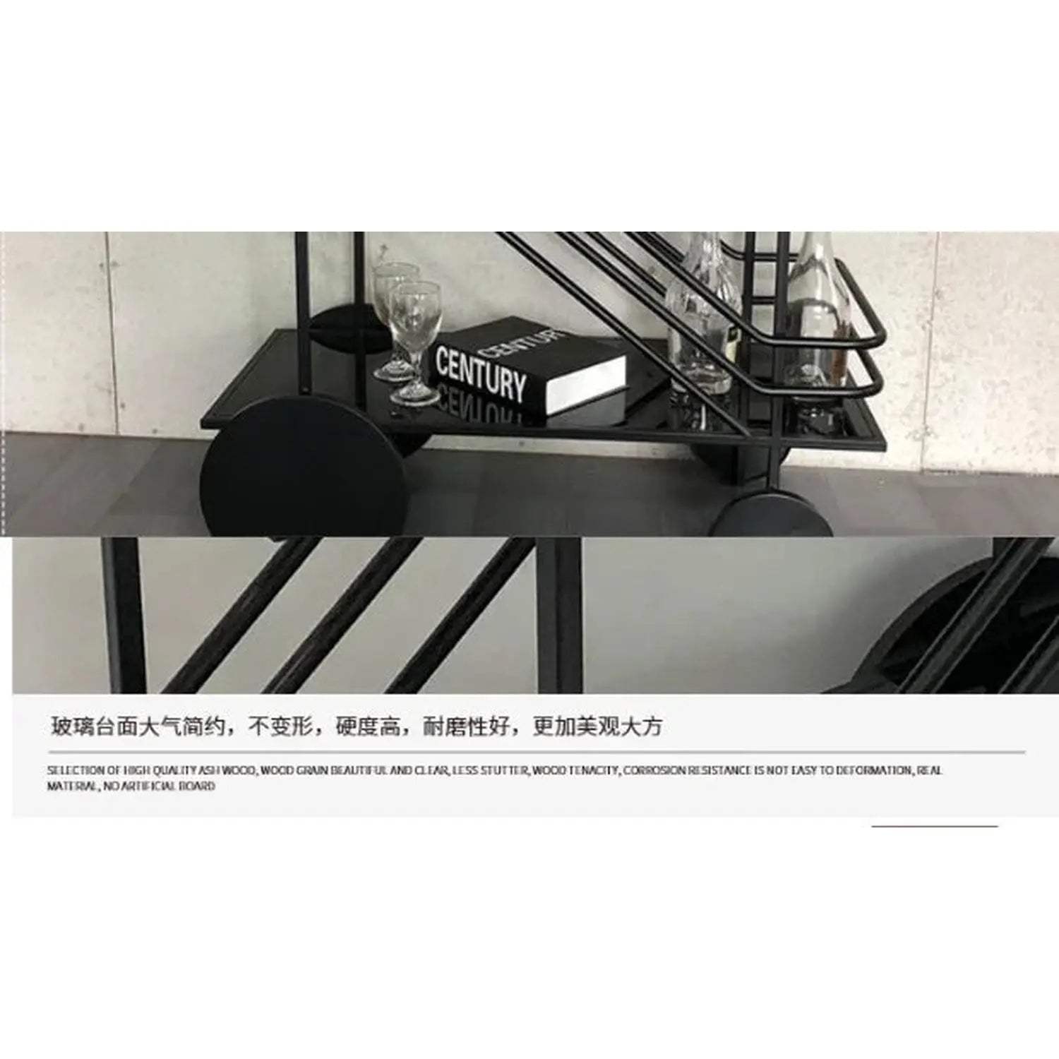 Iron Art Rolling Bar & Serving Cart Jonine’s Corner