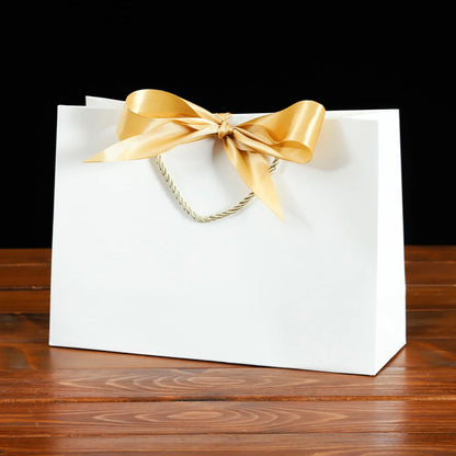 Bow Ribbon Paper Gift Bags with Handles