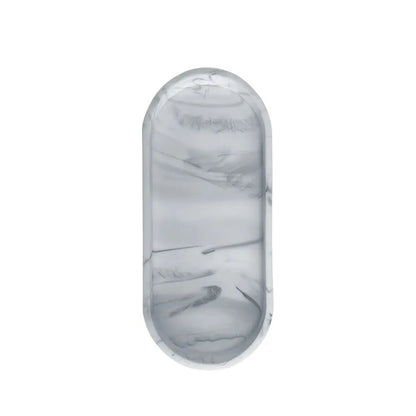 The Marble Tray — Oval Silicone Vanity &amp; Countertop Organizer Tray