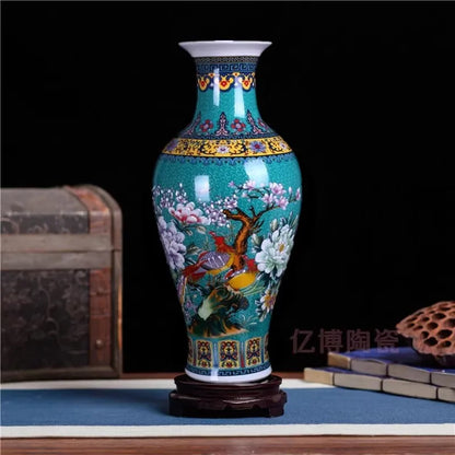 Jingdezhen Ceramic Floor Vase — Large Statement Piece for Living Room & Entryway