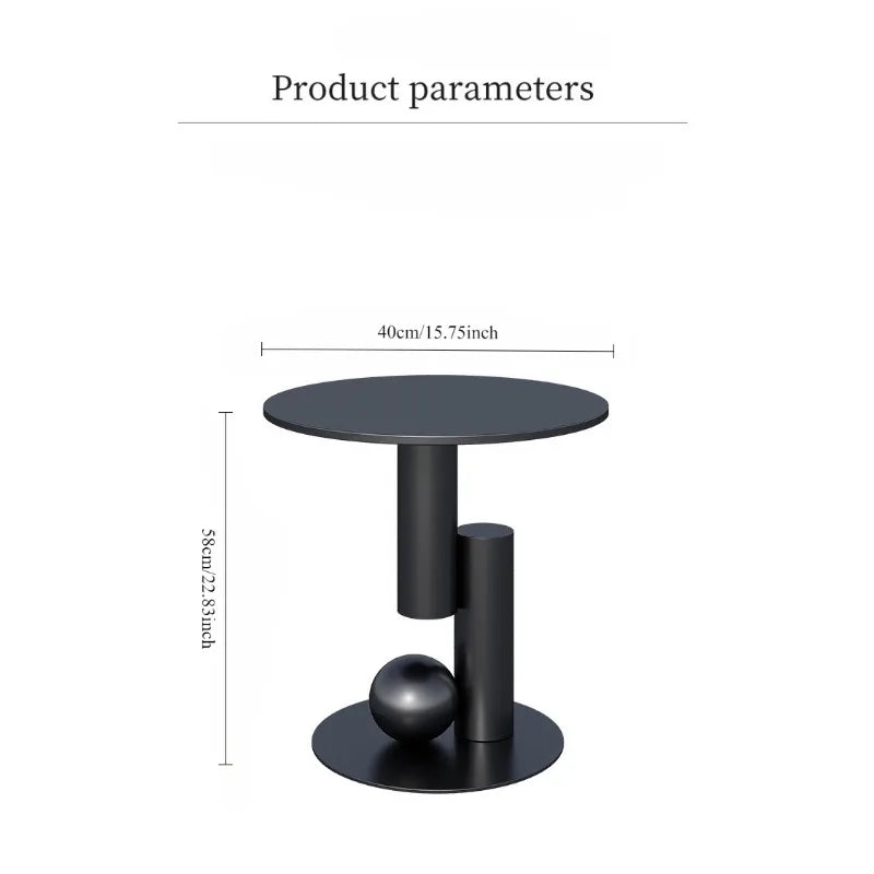 Round Metal Side Table — Modern Moroccan Coffee & Sofa Table