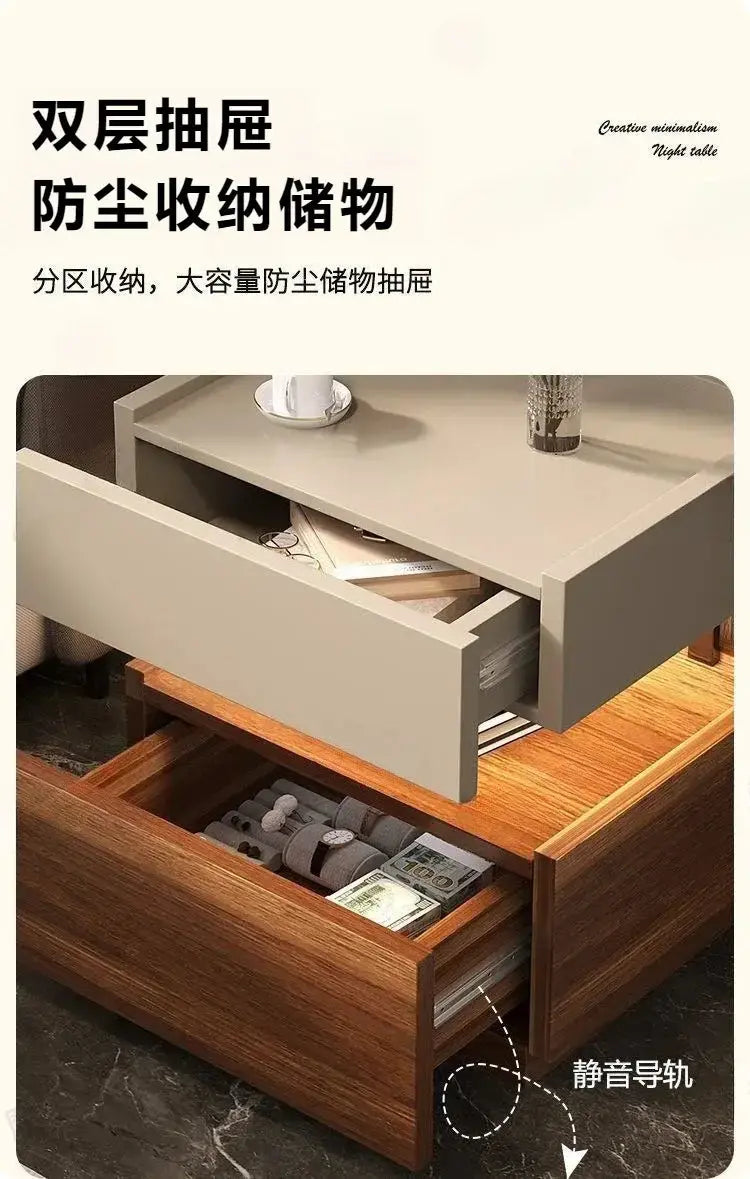 European Luxury Bedside Table – Modern Nightstand with Storage for Bedroom Jonine’s Corner