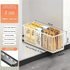 2Pcs Pull Out Cabinet Organizer Carbon Steel Slide Out Drawers Sliding Pantry Shelves For Kitchen Base Cabinet Organization Jonine&