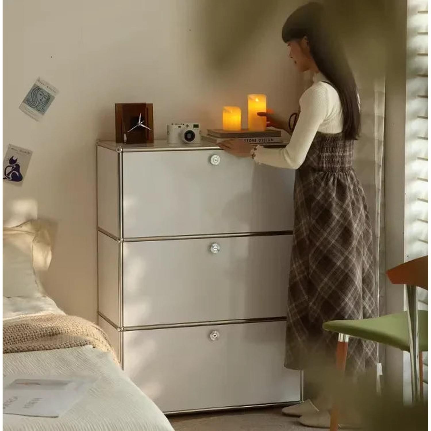 Dual Cabinet Storage Organizer — Modern Chest of Drawers for Bedroom &amp; Living Room