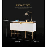 Modern Glass & Steel Sideboard Cabinet Jonine’s Corner