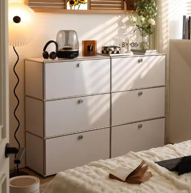 Dual Cabinet Storage Organizer — Modern Chest of Drawers for Bedroom & Living Room