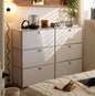 Dual Cabinet Storage Organizer — Modern Chest of Drawers for Bedroom & Living Room