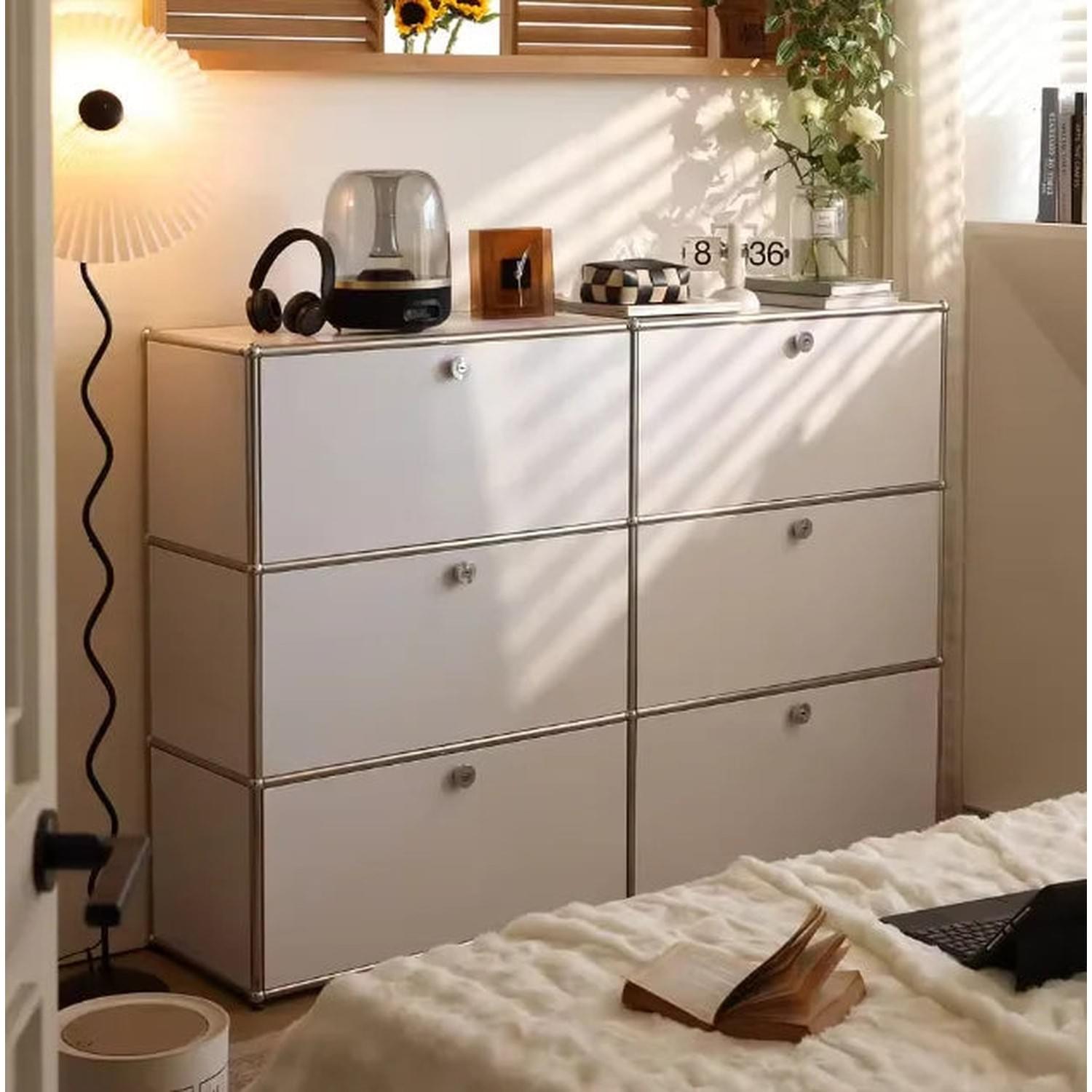 Dual Cabinet Storage Organizer — Modern Chest of Drawers for Bedroom &amp; Living Room
