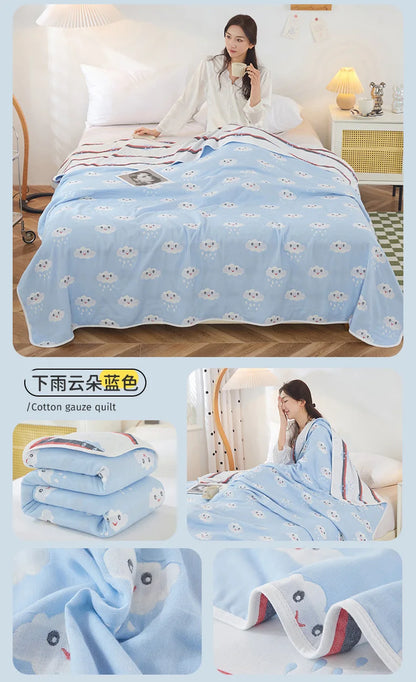 Cotton Gauze Summer Quilt — Solid