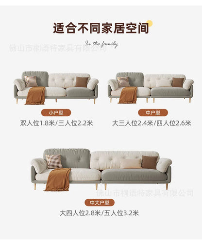 Cream Luxury Corner Sofa — Modern 3-Seat Living Room Sofa