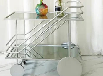 Iron Art Rolling Bar & Serving Cart