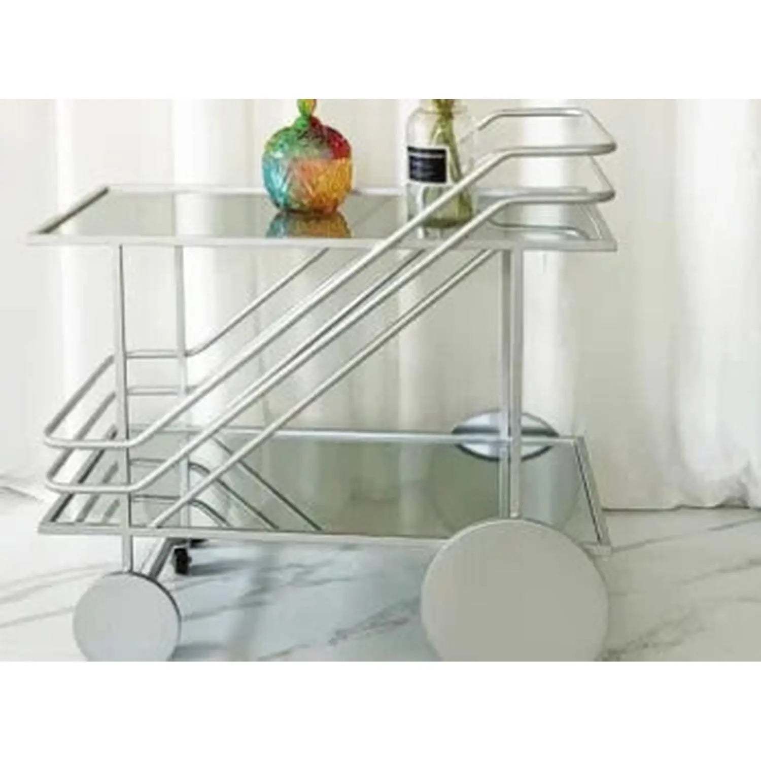Iron Art Rolling Bar & Serving Cart Jonine’s Corner