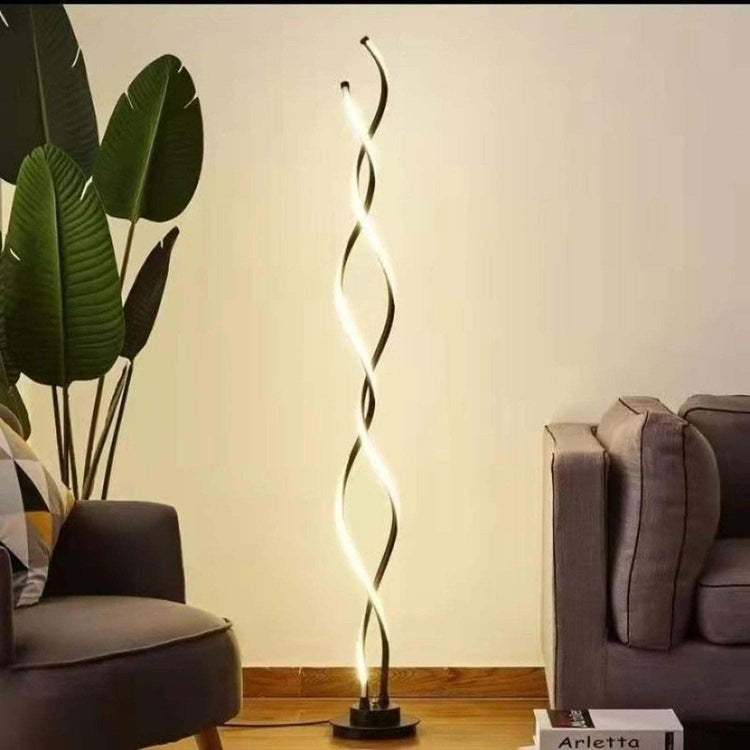 Light That Moves the Eye — Spiral LED Floor Lamp with Remote Control