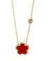 Gold Heart Toggle Necklace — Beaded Chain Gift for Her
