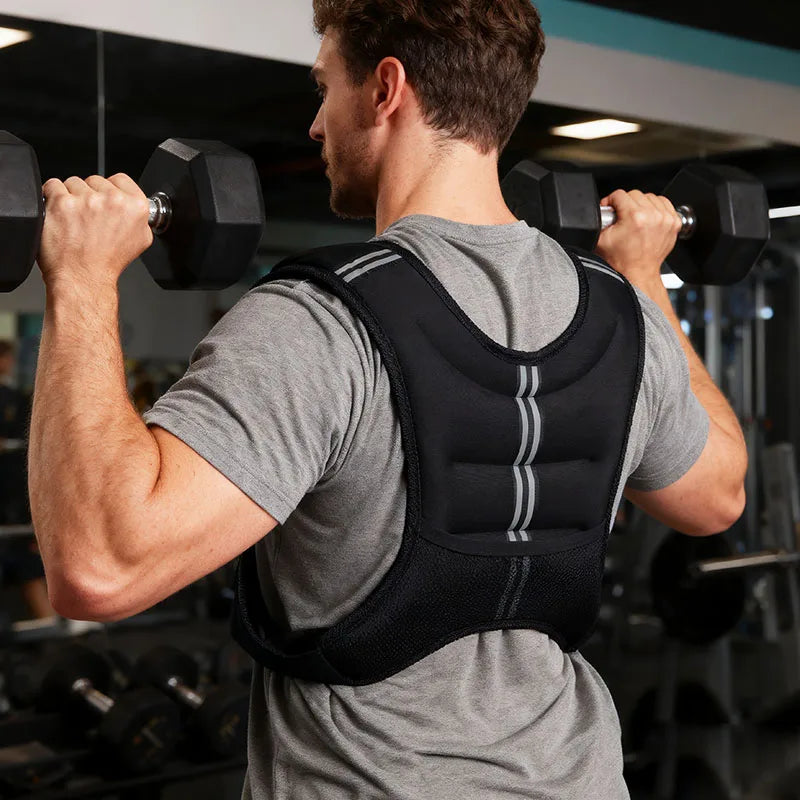 12lb Weighted Vest with Reflective Stripe — Running, Strength Training &amp; Muscle Building