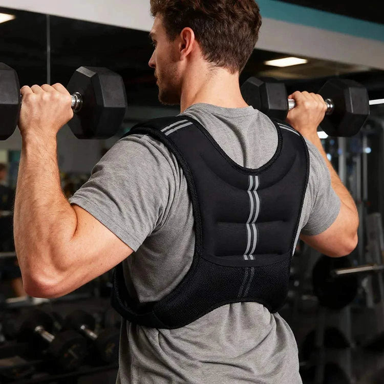 12lb Weighted Vest with Reflective Stripe — Running, Strength Training & Muscle Building Jonine’s Corner