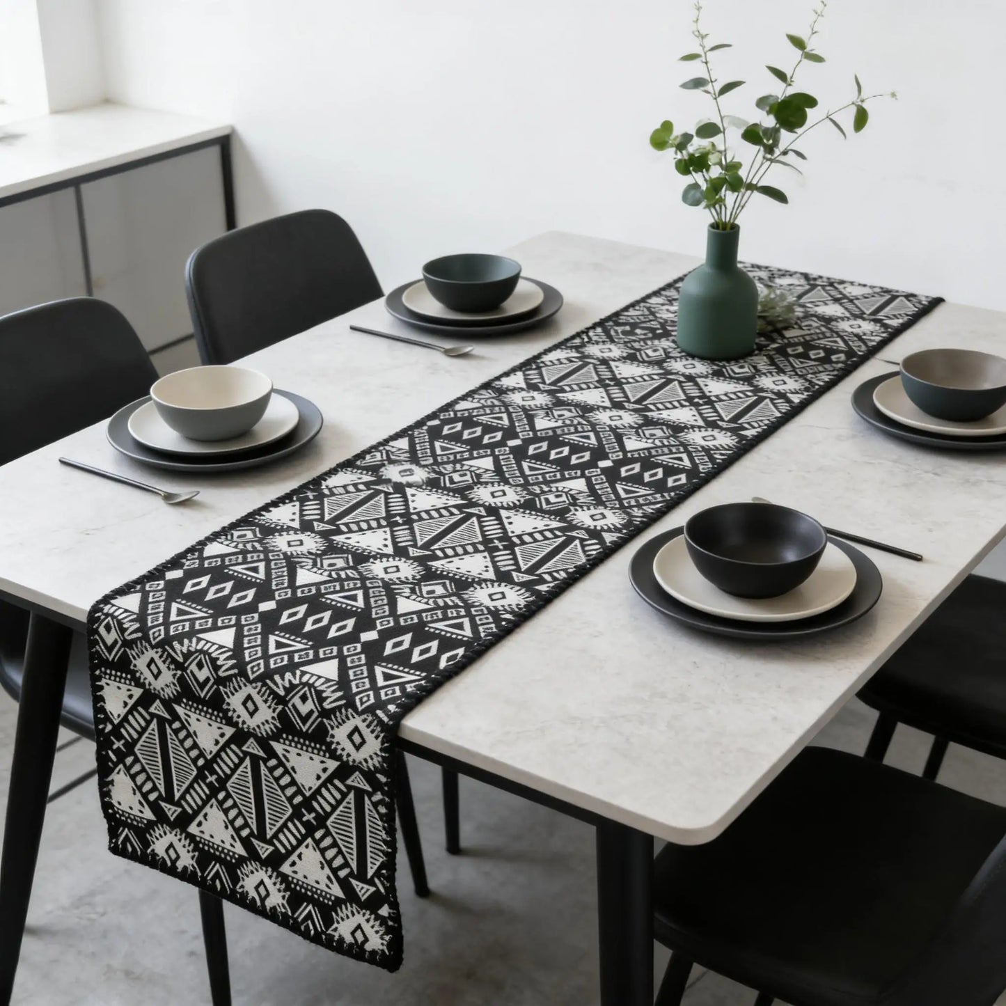 Nordic Cotton Linen Table Runner — Multiple Sizes & Patterns