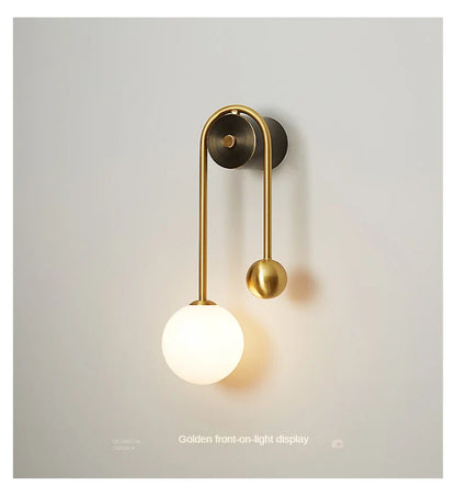 The Warm Detail — Gold Glass Ball Wall Sconce