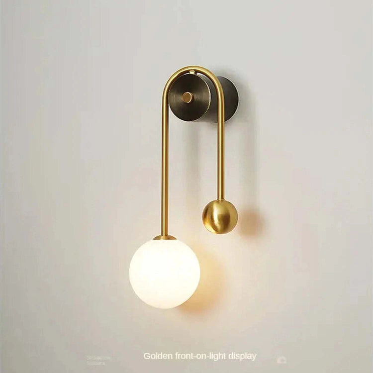 Gold Glass Ball Wall Sconce – Jonine’s Corner Modern LED Light