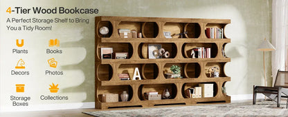 Curves That Work — Tribesigns 71" Tall S-Shaped Bookcase &amp; Display Shelving