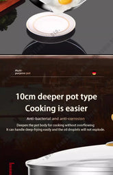 316 Stainless Steel Frying Pan Deepened Wok Non-Stick Skillets Steak Gas Stove Induction Cooker Universal Pan Kitchen Cookware Jonine&