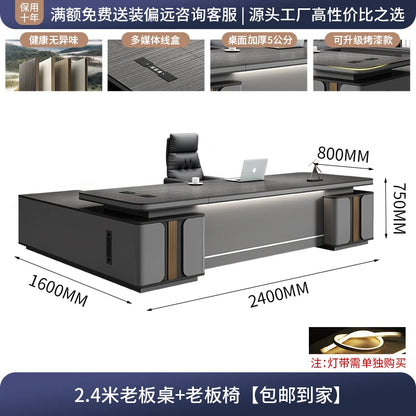 L-Shape Storage Executive Desk