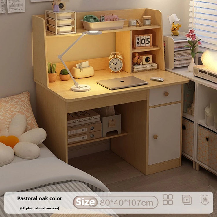 Space-Saving Computer Desk with Integrated Bookshelf Jonine’s Corner