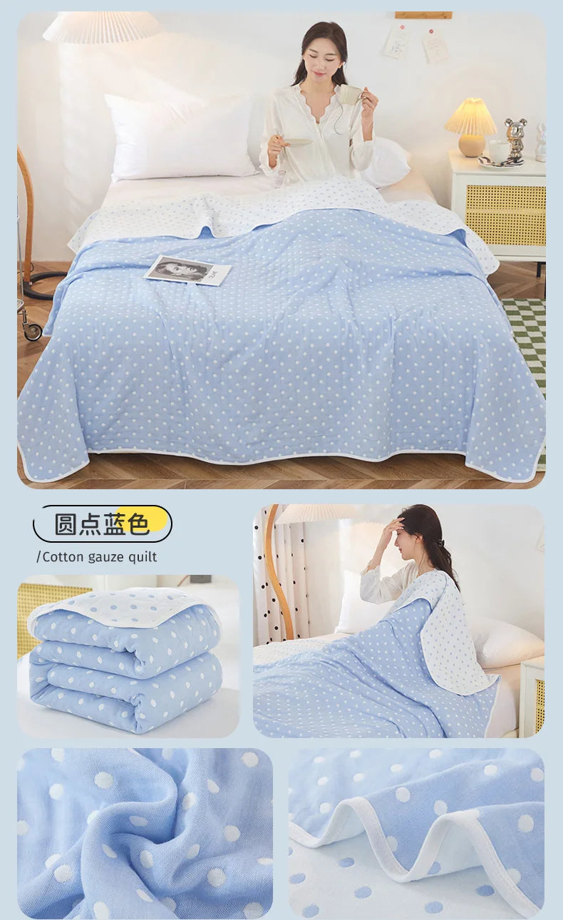 Cotton Gauze Summer Quilt — Solid