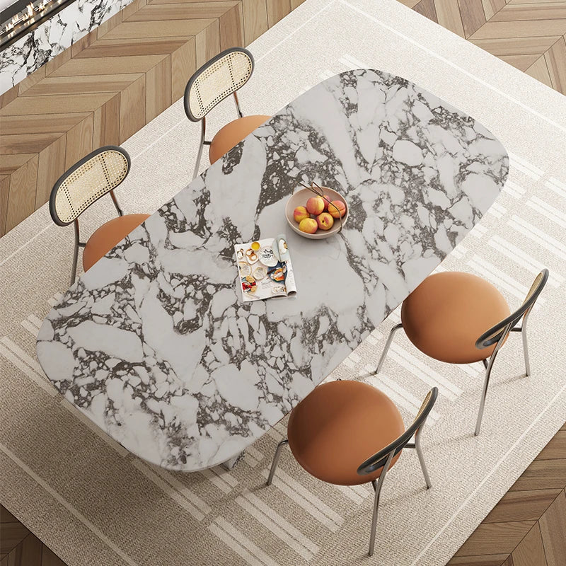 Custom Luxury French Marble Dining Table — Natural Stone