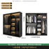 Bedroom Glass Sliding Door Wardrobe Clothes Storage Cabinet Closet Double Wardrobe Cabinets Wardrobes Furniture Modern Simple Jonine&