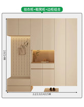 Cream wood style entry shoe cabinet modern entrance cabinet wardrobe floor-standing solid wood storage cabinet Jonine’s Corner
