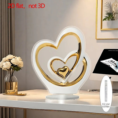 Heart-Shaped Ceramic & Enamel Luxury Home Accent Décor